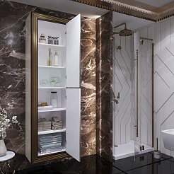 Opadiris Шкаф-пенал для ванной Карат 50 золото – фотография-3